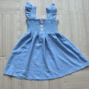 NWOT Blue Kids Dress with Ruffled Straps size 2-3T